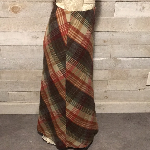 Willi Smith Petite plaid wool flared maxi skirt - Picture 7 of 12